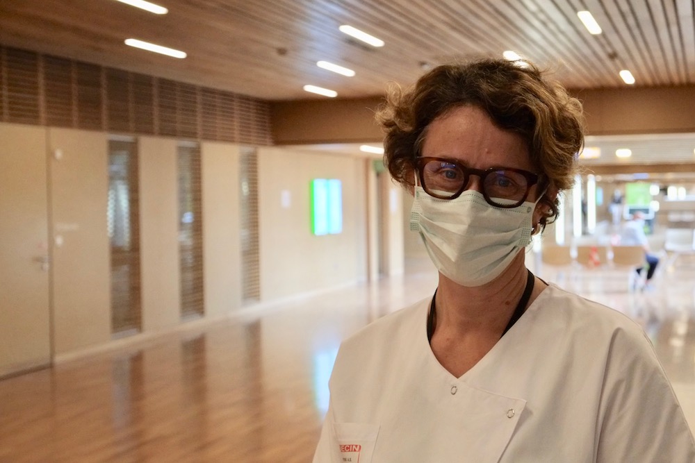 Interview du docteur Anne-Sophie Dupond, présidente de la commission médicale d'établissement de l'hôpital Nord-Franche-Comté, qui fait le point sur la pandémie du covid-19.