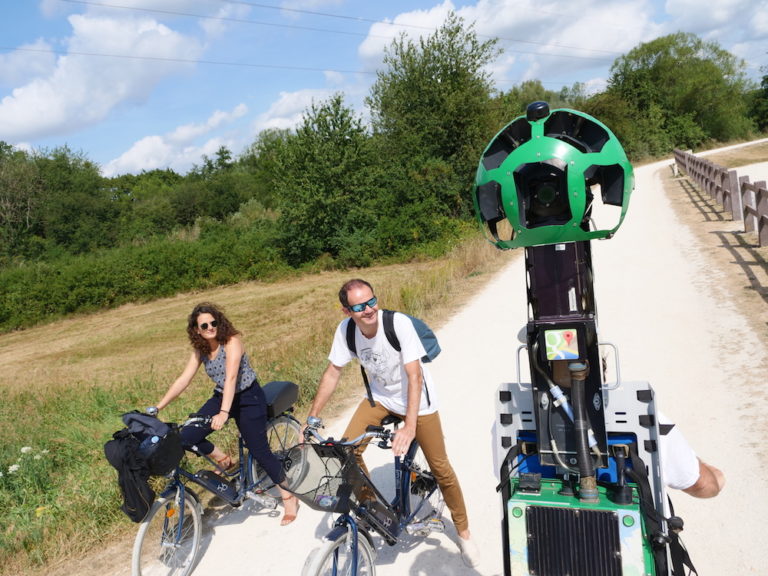 Les pistes cyclables du pays de Montbéliard visibles sur Google Street View