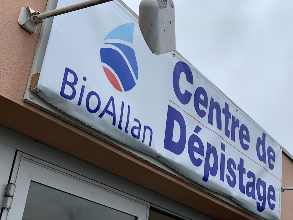 Centre de dépistage covid-19 BioAllans, installés dans les anciens locaux de la chambre des métiers et de l'artisanat, à Danjoutin.