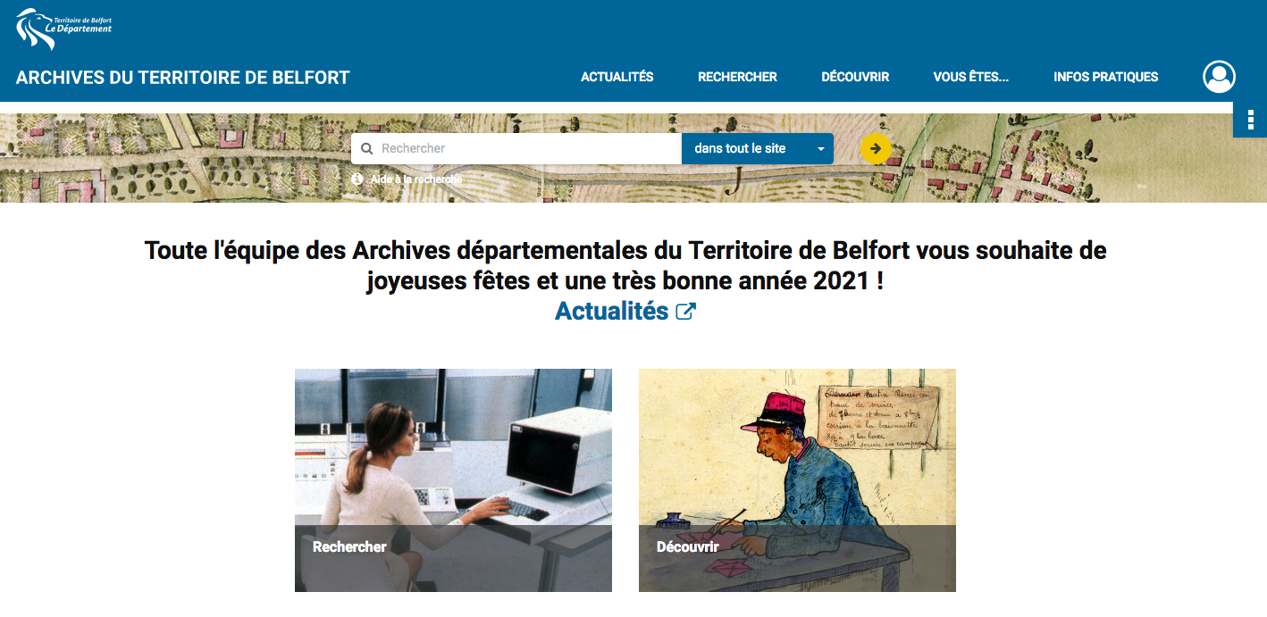Les archives départementales du Territoire de Belfort ont mis en ligne un nouveau portail numérique.