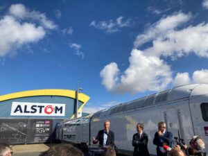 Présentation et mise en rame du TGV M, le TGV du futur, le 9 septembre 2022, à La Rochelle (©Alstom).