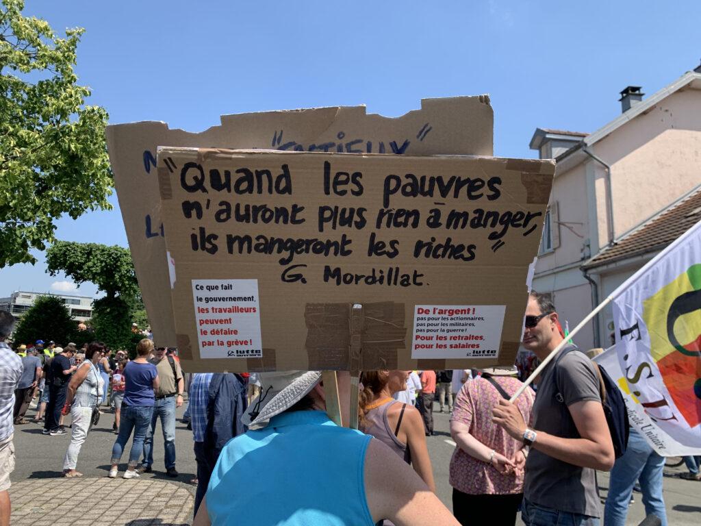 14ème journée de mobilisation contre la loi de réforme des retraites, le 6 juin 2023 à Montbéliard. | ©Le Trois - EC 