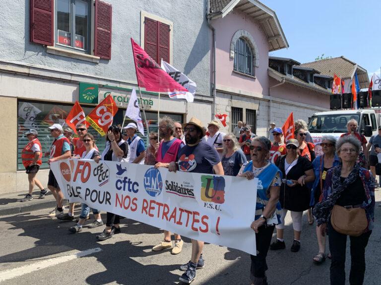 14ème journée de mobilisation contre la loi de réforme des retraites, le 6 juin à Montbéliard. | ©Le Trois - EC