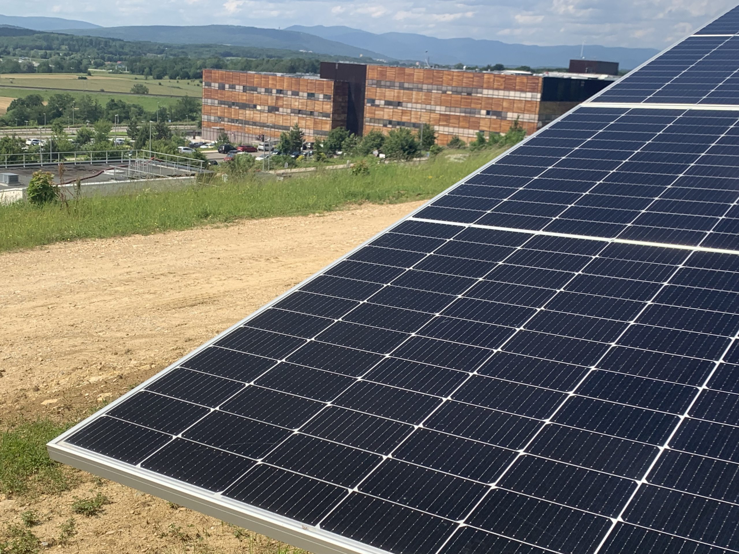 a solar farm installed at the Nord Franche-Comté hospital