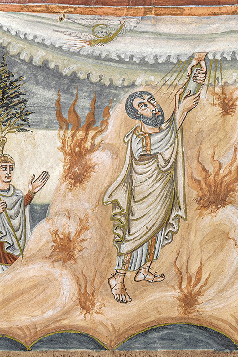 Enluminure de la Bible de Moutier-Grandval, représentant Moïse. | ©British Library