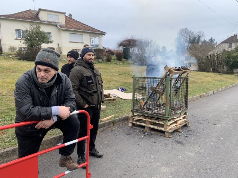 Les salariés d'Eurocast, en grève lundi 24 février. | ©Le Trois - E.C.