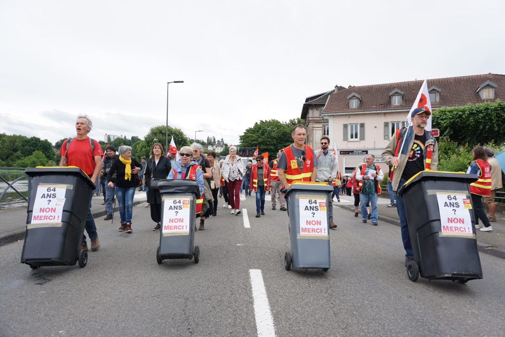 Manifestation contre la réforme des retraites, jeudi 5 juin 2025, à Montbéliard.