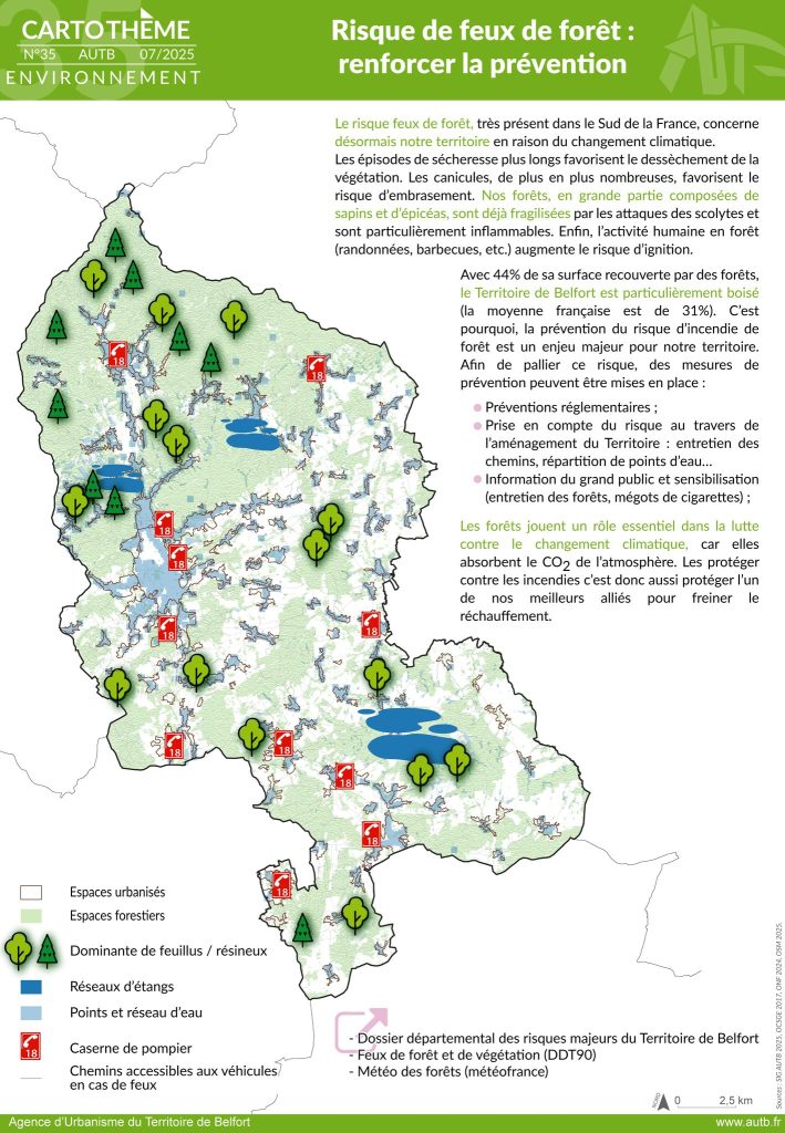autb_feu_forêt Publication de l'agence d'urbanisme du Territoire de Belfort, sur le risque feux de forêt.