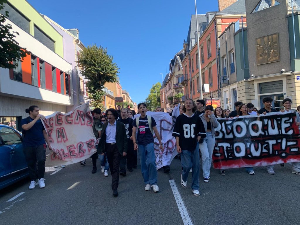 Les lycéens sont mobilisés ce 18 septembre 2025, à Belfort.