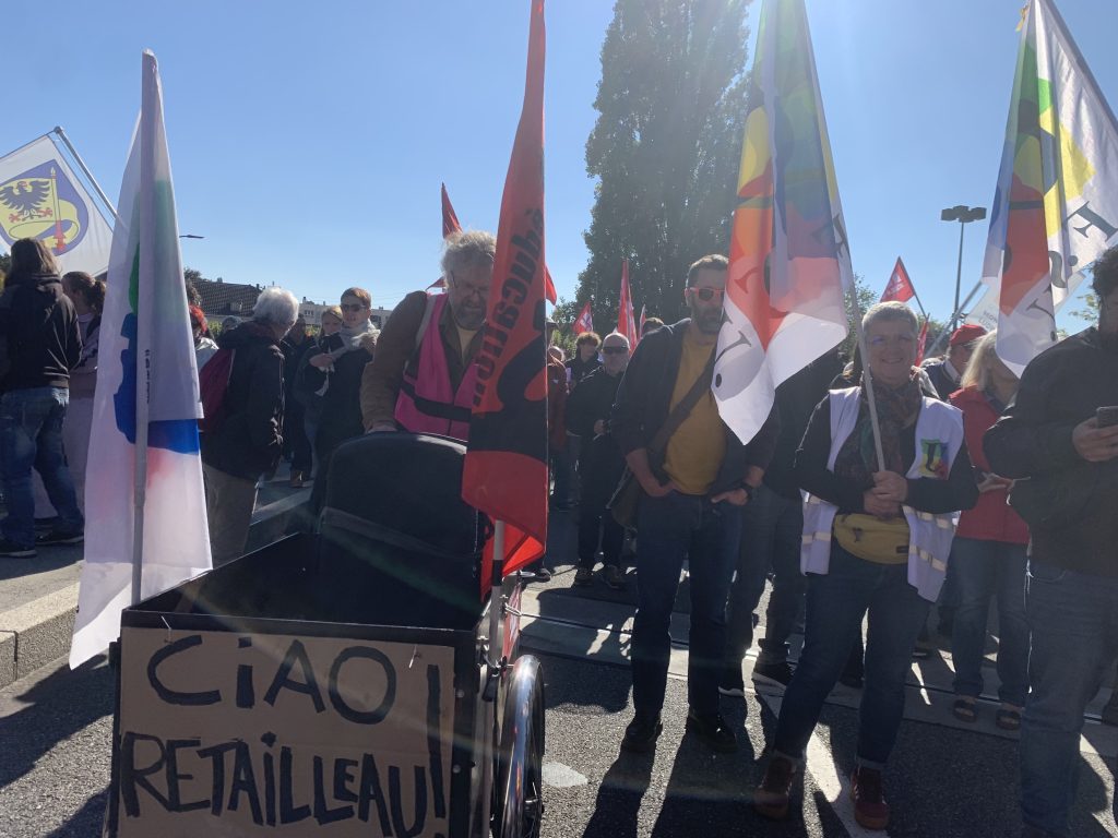 Cortège de Montbéliard, lors de la manifestation intersyndicale du 2 octobre 2025.
