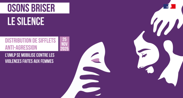 Le visuel de l'université pour promouvoir l'opération de distribution des sifflets | doc. Université Marie-et-Louis-Pasteur.