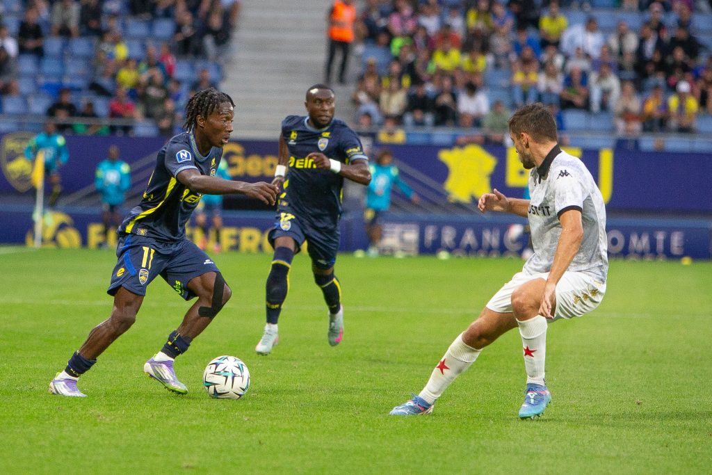 Le FC Sochaux-Montbéliard, contre le Red Star, en match de préparation, en août 2025.