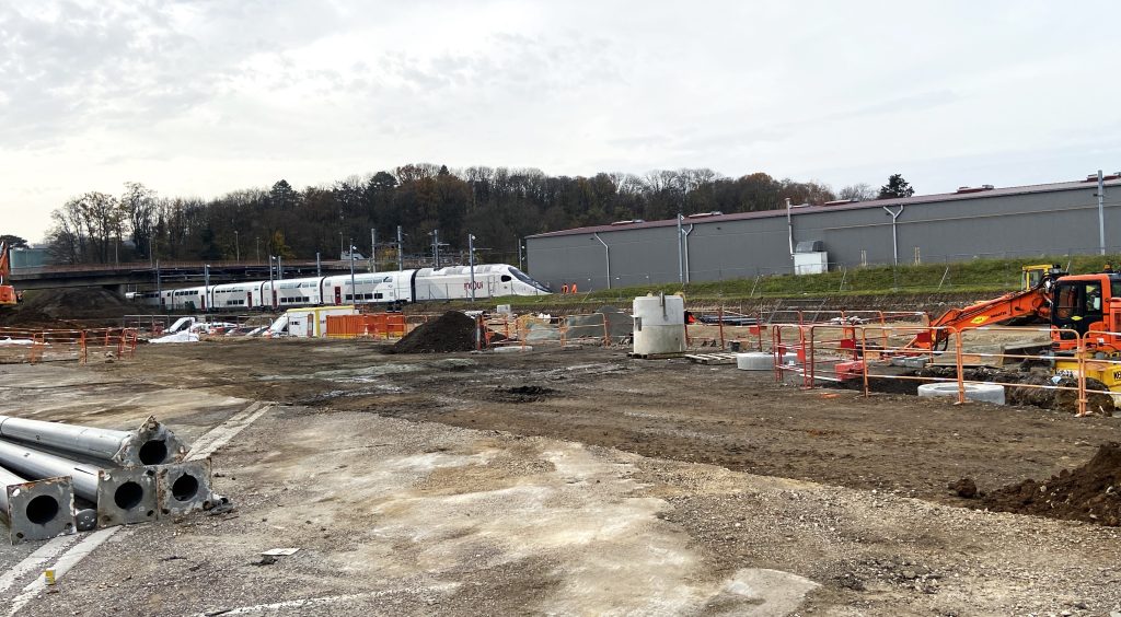 Les travaux pour le nouveau bâtiment d'Alstom Belfort ont commencé en septembre. | © Le Trois P.-Y.R.