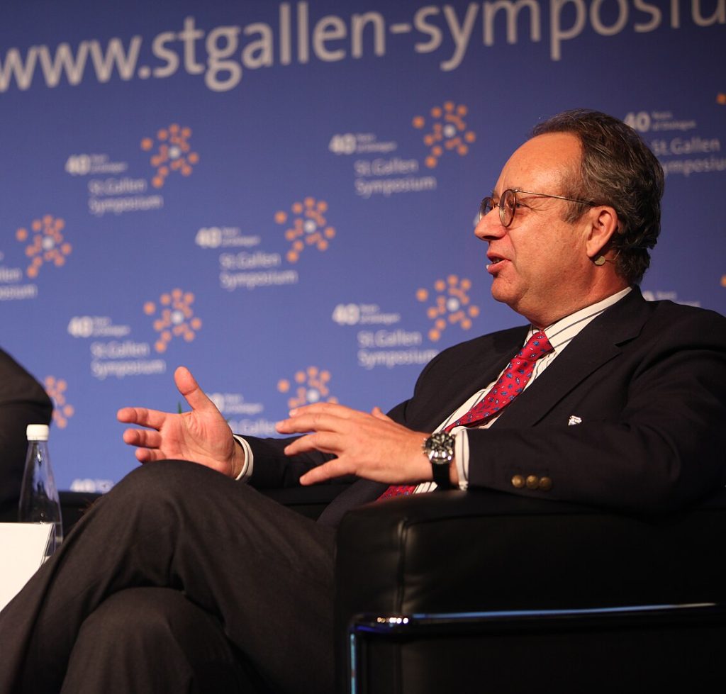 Robert Peugeot, au Symposium de Saint-Gall, en Suisse, en février 2024. | ©Universitätsarchiv St.Gallen – Marcel Giger – CC-BY-SA 4.0