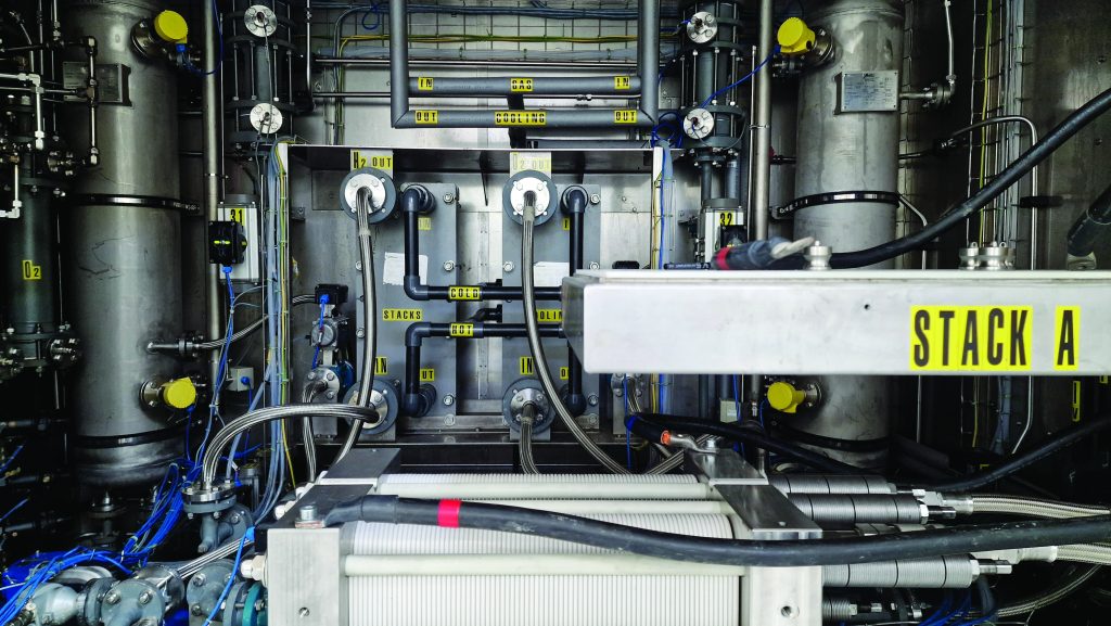 Conteneur de Gen-hy, embarquant un électrolyseur.