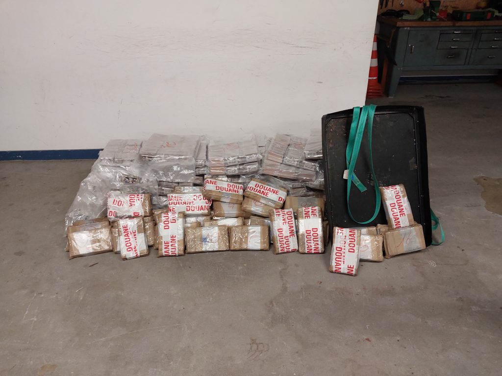 La drogue saisie sur l'A36 en novembre, près de Clerval (Doubs).