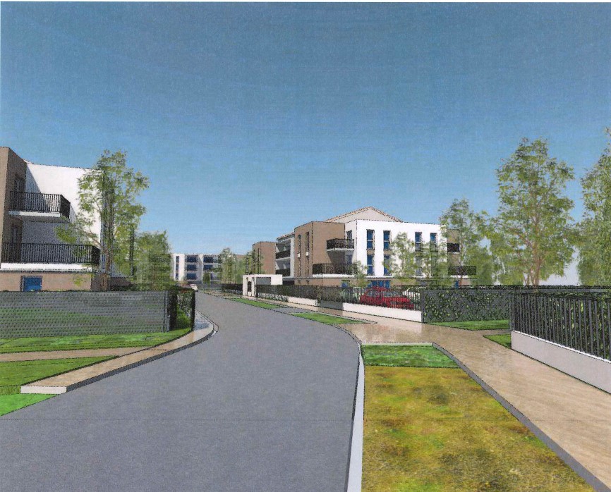 Une vue d'architecte du futur quartier de la Gare à Audincourt.