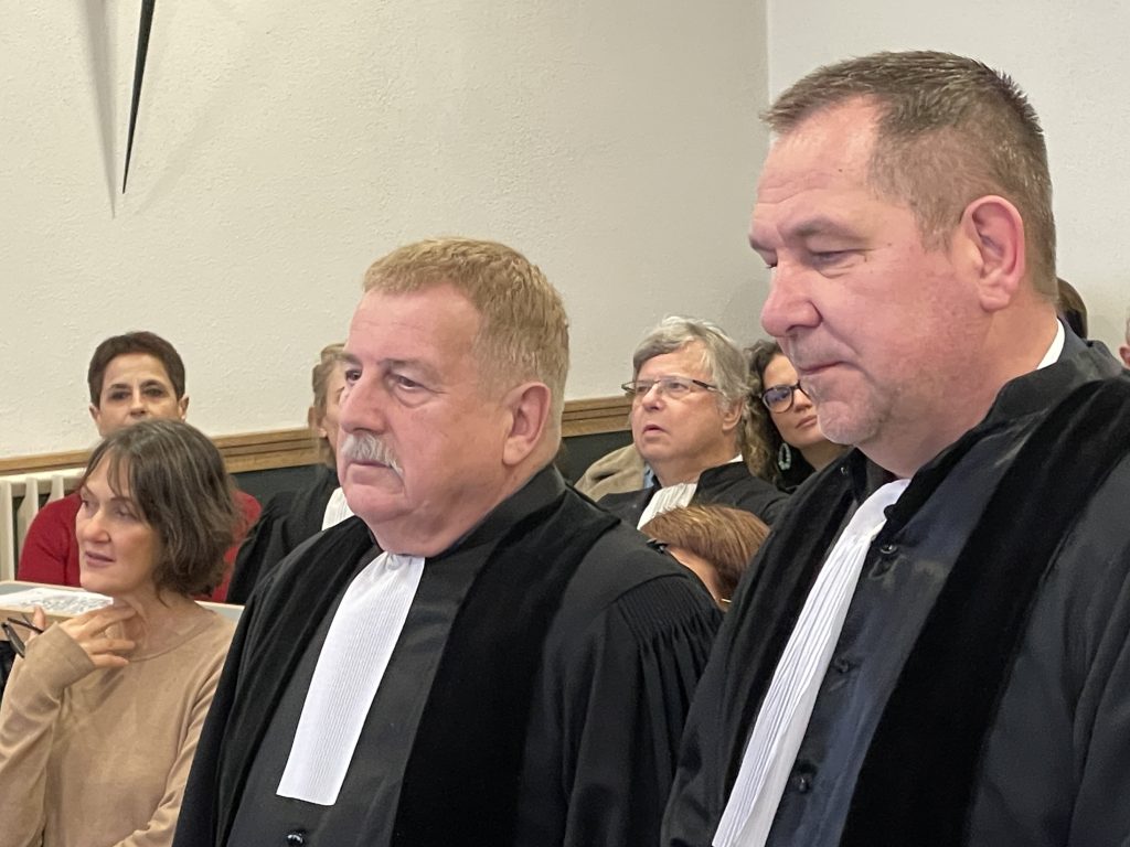 Jean-Luc Habermacher et Stéphane Casoli, installés comme nouveaux juges du tribunal de commerce de Belfort-Montbéliard le 23 janvier 2026.