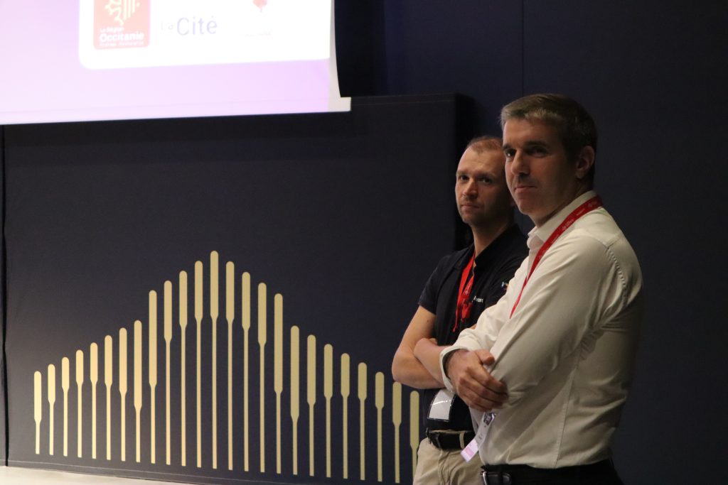Thomas Balladur et Nicolas Huez, fondateurs d'Interstis, lors de l'"Hexagone Tour" organisé à Toulouse.