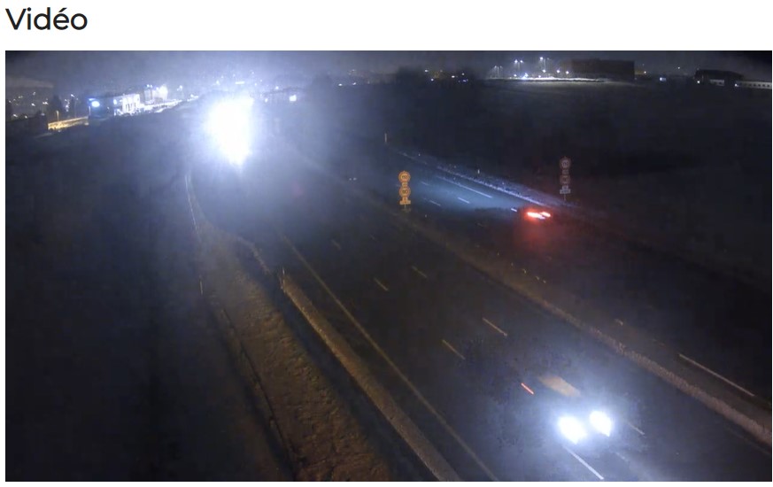 Sur la webcam d'APRR au niveau de Montbéliard, le trafic est fluide ce dimanche soir sur l'A36.