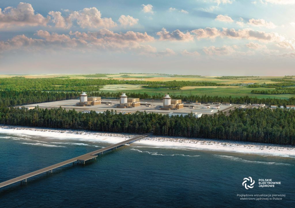 Perspective de la première centrale nucléaire de Pologne, à Choczewo, en Poméranie.