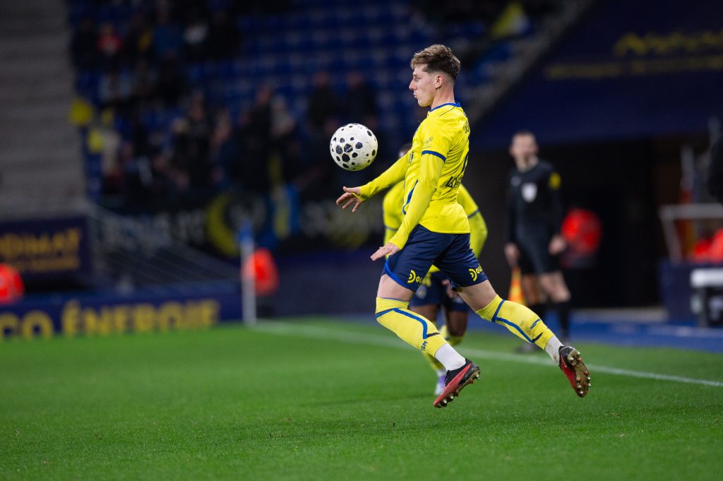 Benjamin Gomel, attaquant du FC Sochaux-Montbéliard, contre Paris 13 Atletico, le 13 février 2026.