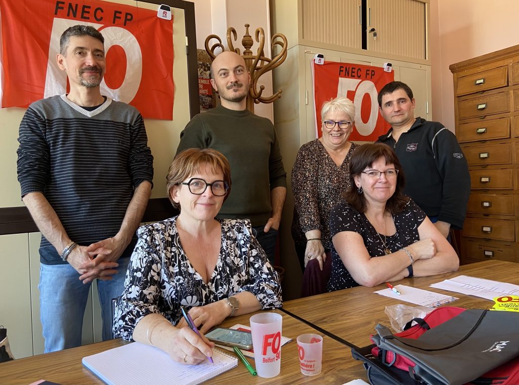 Les membres de Force ouvrière du Territoire de Belfort durant leur assemblée générale ce jeudi 26 février.