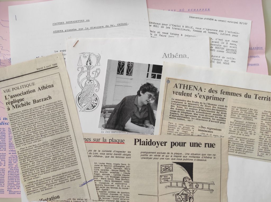 Les écrits d'Athéna étaient régulièrement publiés dans la presse et Nicole Claverie fut une membre active de l'association.