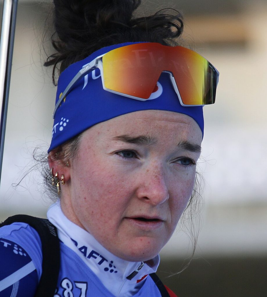 La championne de biathlon Lou Jeanmonnot, en originaire de Pontarlier, dans le Doubs, en 2023.