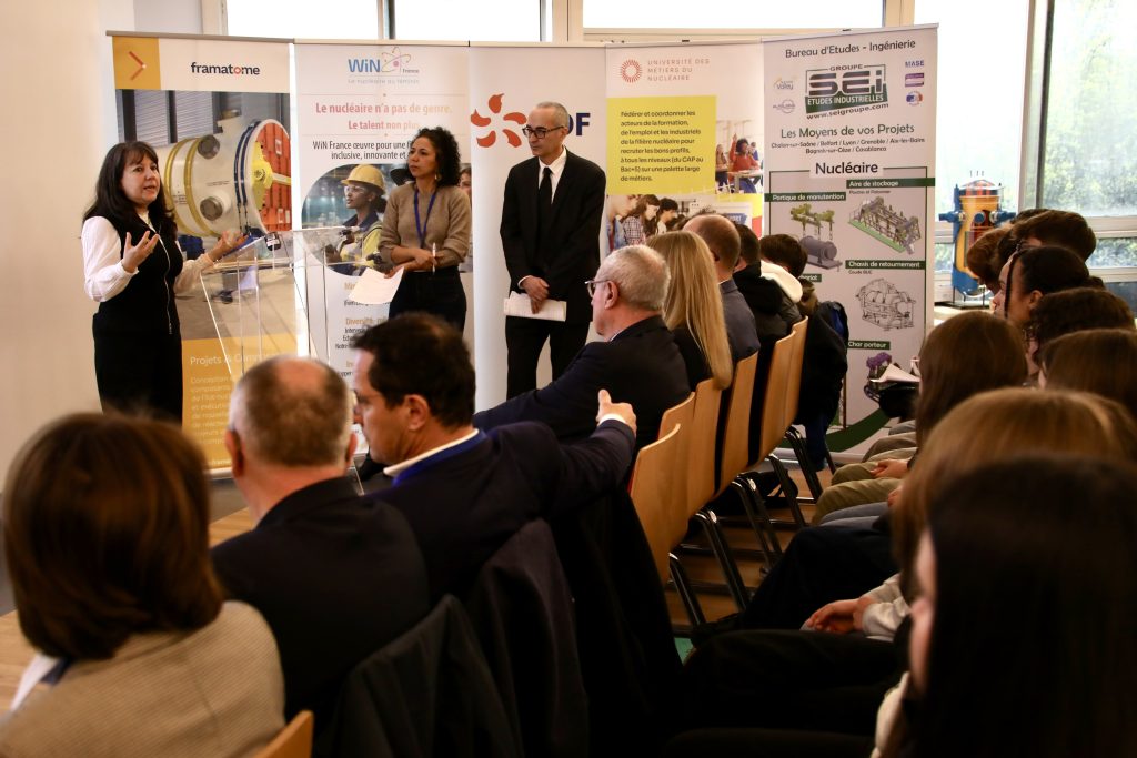 Lancement de la semaine des métiers du nucléaire, à Chalon-sur-Saône, le 10 mars 2026.