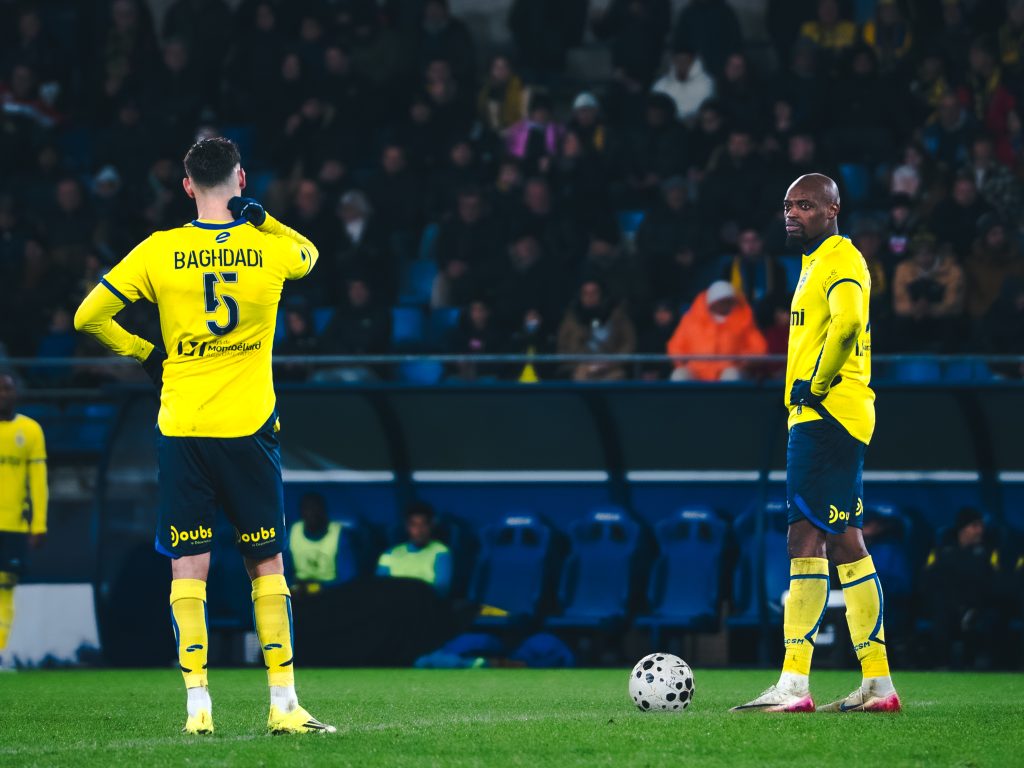 L'attaquant du FC Sochaux-Montbéliard, Samy Baghdadi, contre Paris 13 Atletico, le 13 février 2026.