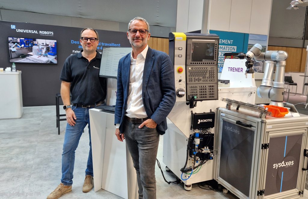 Erik Pourtau, co-gérant de Sysaxes, et Jacob Pascual-Pape, vice-président de Trener Robotics en charge des ventes.