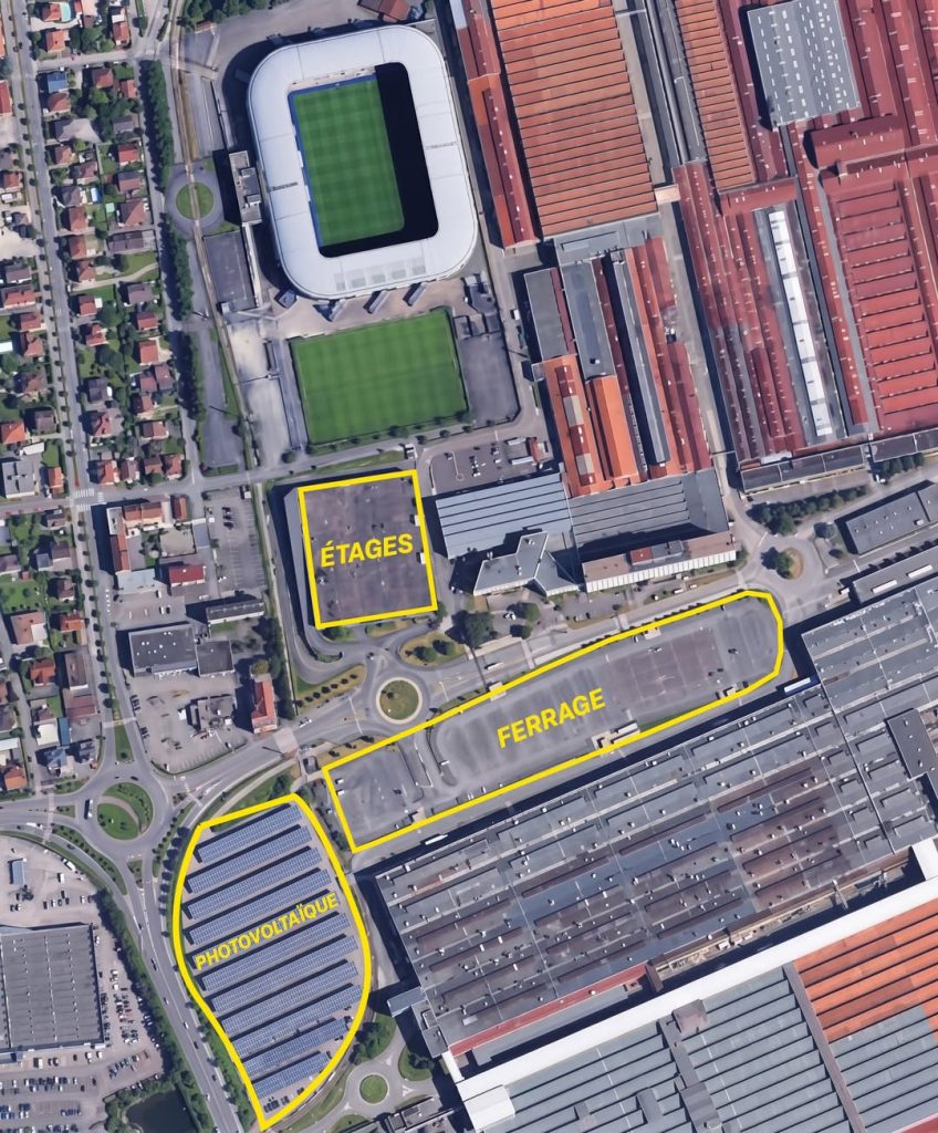 L'usine Stellantis de Sochaux met à disposition du FC Sochaux-Montbéliard trois parkings pour le match contre Le Puy, le 15 mai.
