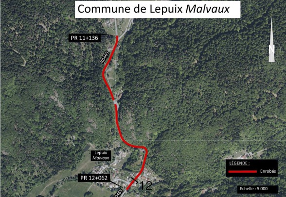 Plan des travaux de la RD 465.