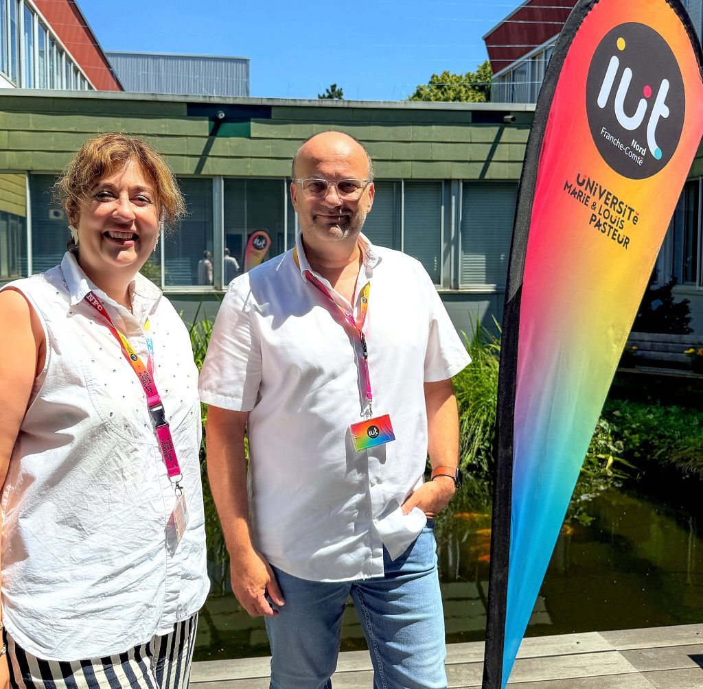 David Markezic, directeur, et Valérie Lepiller, directrice adjointe, réélus à la direction de l’iUT Nord Franche-Comté, composante de l’Université Marie et Louis Pasteur.
