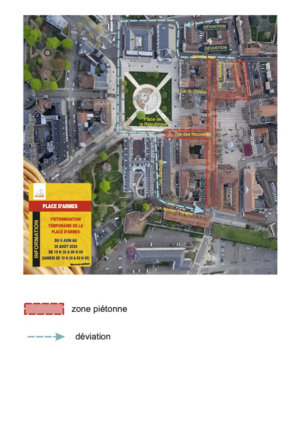 Plan de la place d'Armes