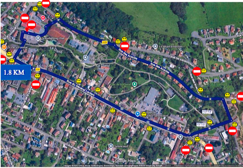 Parcours du 7e Tour PMA du CC Étupes, à Seloncourt, le 2 août 2026.