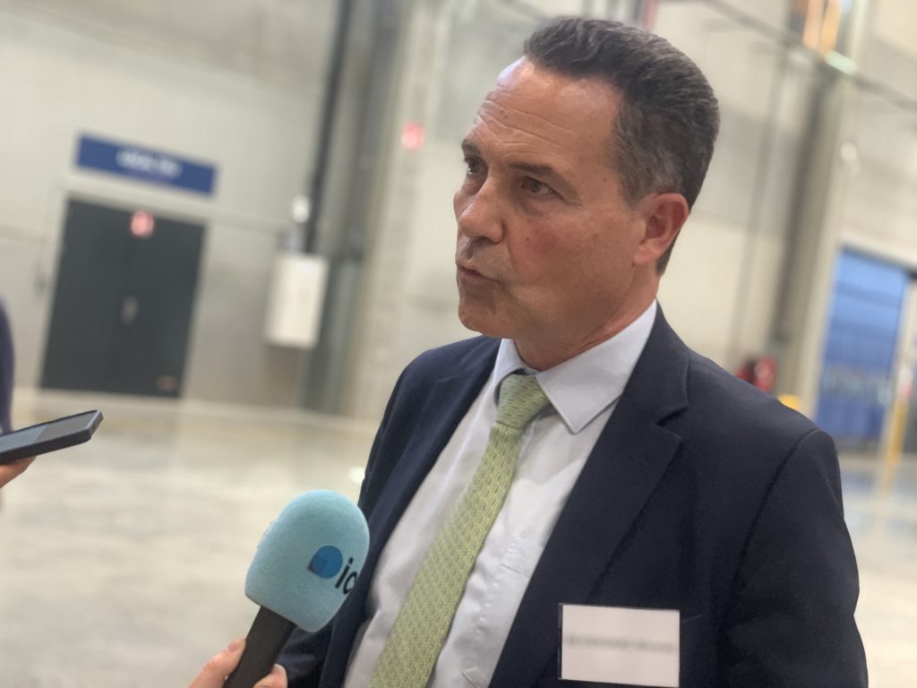 Nicolas de Coignac, directeur général de John Cockerill Hydrogen, dans l'usine de Foussemagne, le 10 juillet 2026.