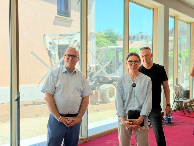 Damien Meslot et Karine Faisandier ont visité les travaux.