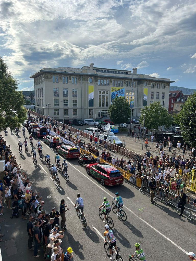 Arrivée du Tour de France, à Belfort, le 17 juillet.