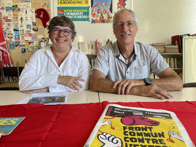 Muriel Ternant, candidate du Parti communiste pour la sénatoriale 2026 dns le Territoire de Belfort, avec son suppléant, Francis Girard.